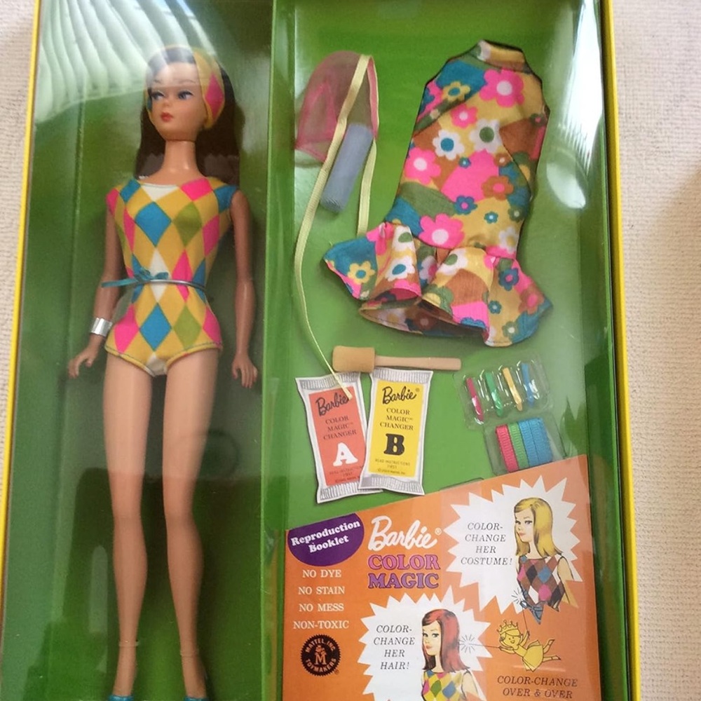 Mattel Color Magic Barbie Reproduction Brunette 2003 02994 NRFB - Picture 2 of 3